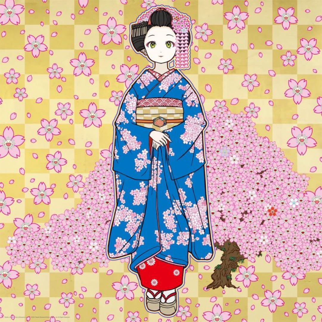 村上隆 ポスター もののけ京都 京都の舞妓さん 青に桜 - メルカリ