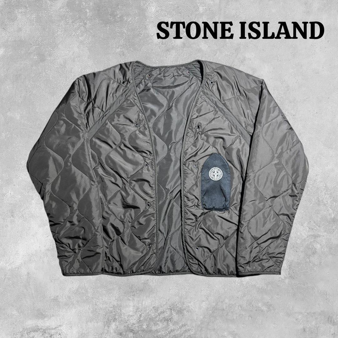STONE ISLAND キルティングジャケット カーキ ミリタリー - メルカリ