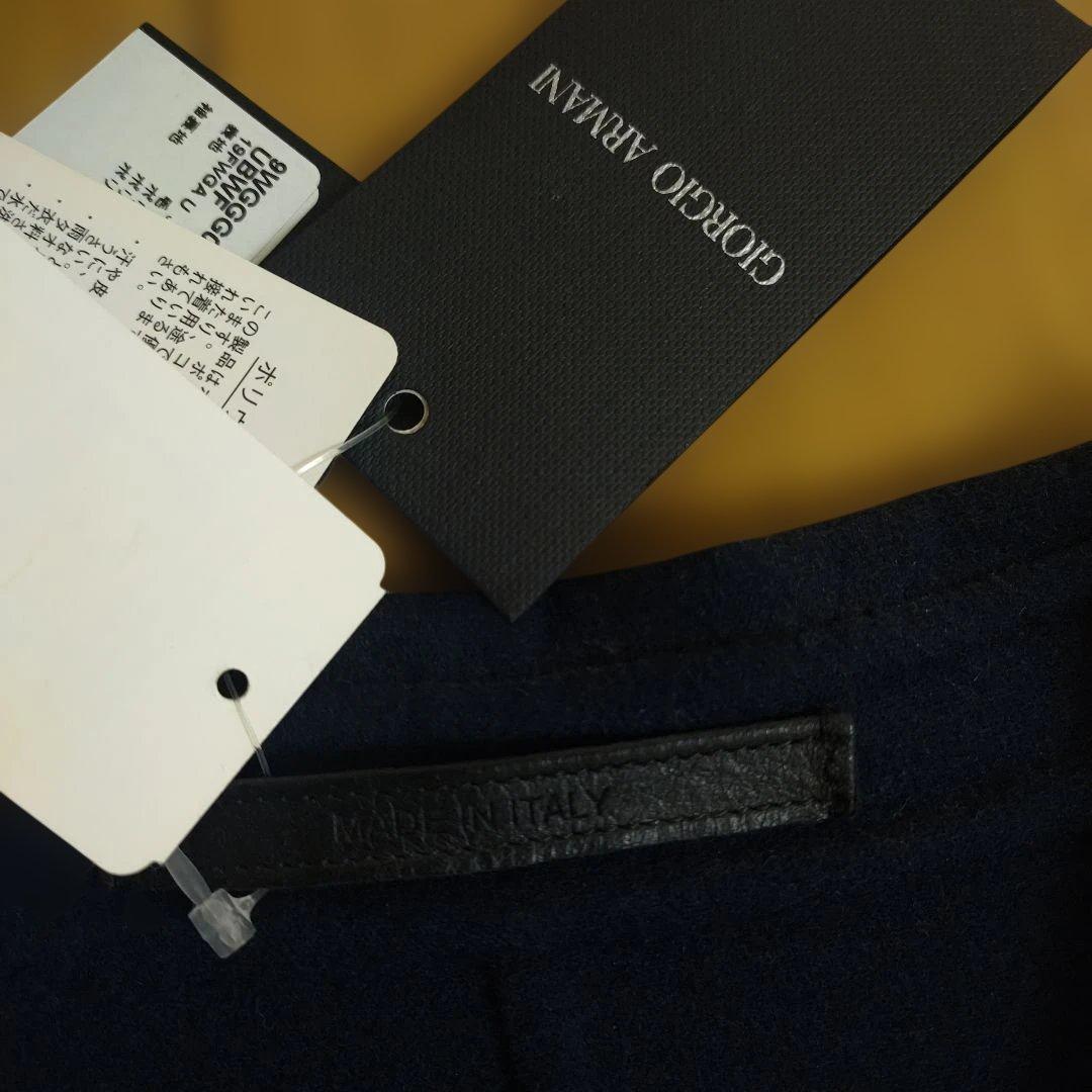 Giorgio Armani ネイビー ダブルブレストカシミヤコート Мサイズ