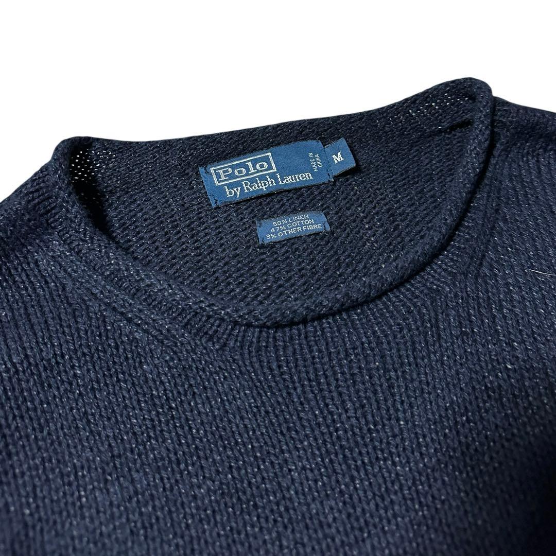90s Polo Ralph Lauren 星条旗 ニット セーター 紺 M - メルカリ
