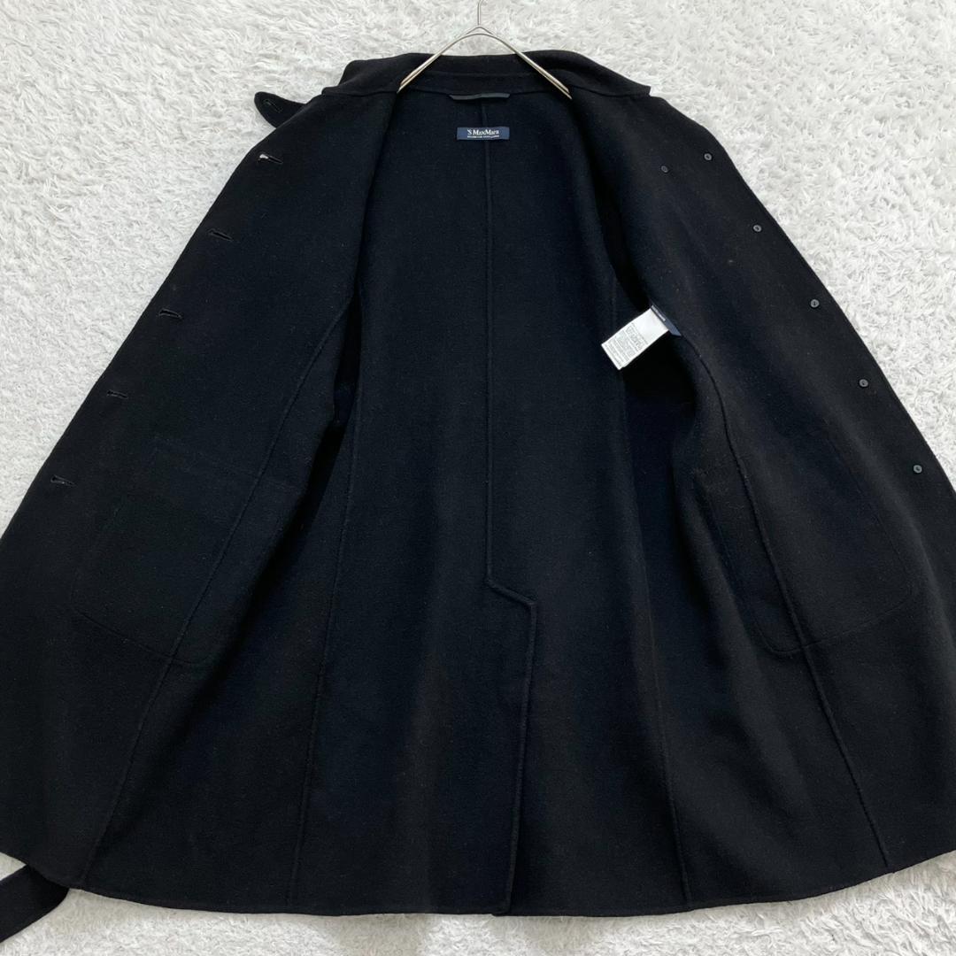クチートアマーノ✨マックスマーラ ロングコート ベルト アンゴラ 黒