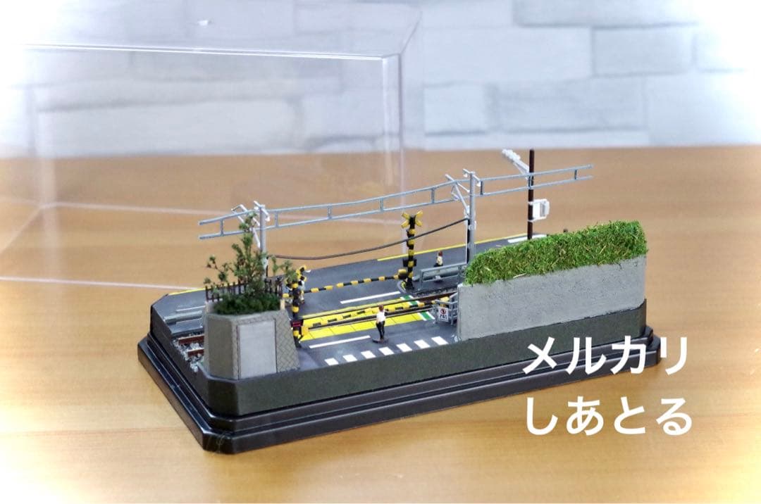 Bトレ☆江ノ電鎌倉高校前1号踏切 鉄道ジオラマ展示台☆Nゲージ☆鉄コレ