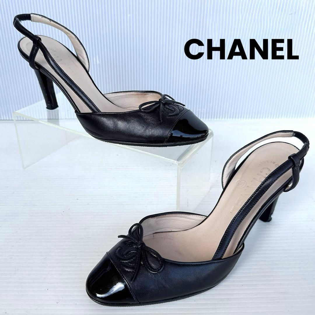 CHANEL シャネル　スリングバック　リボン　ココマーク　パンプス　ハイヒール 楽天市場】シャネル CHANEL ハイヒールパンプス ココマーク ピンヒール