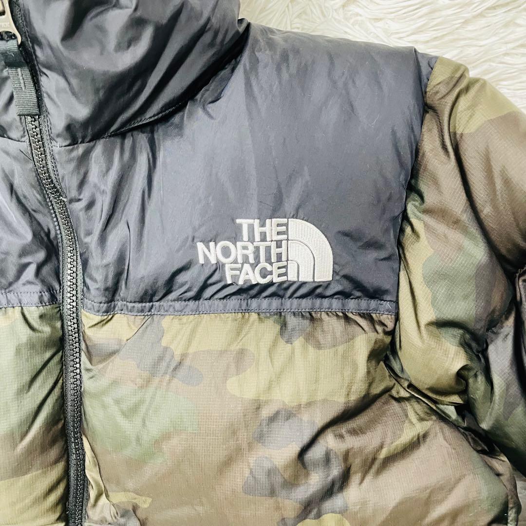 極美品 ノースフェイス ヌプシ ダウンジャケット L カモフラ 迷彩 韓国