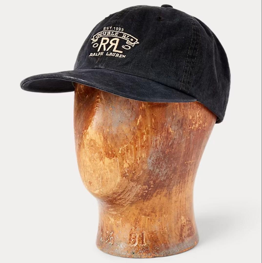一度のみ使用【RRL】Ranch ロゴ ツイル ボール キャップ クール【RRL】RRL ランチ ロゴ ツイル ボール キャップ 帽子 (RRL