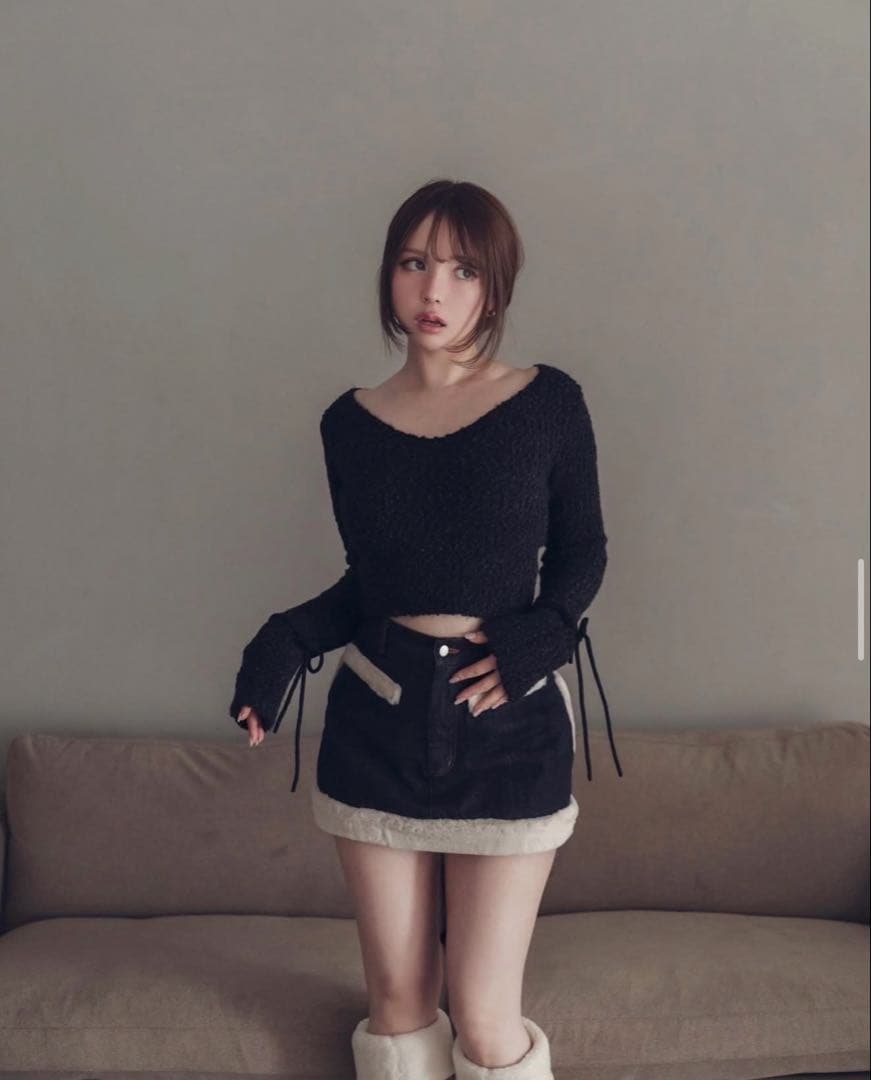 パンツ andmary Fur pocket denim skirt andmary Fur pocket denim skirt sサイズ - メルカリ