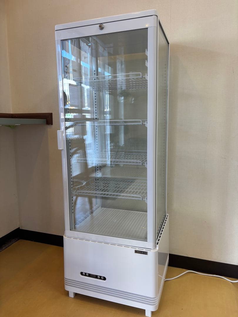 レマコム 4面ガラス　冷蔵ショーケース120L ホワイト 業務用 4面ガラス冷蔵ショーケース フォーシーズンシリーズ R4G-74SLW