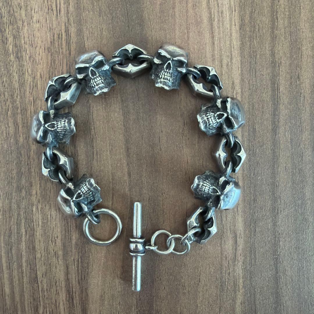 クレイジーピッグ　スカルリンクブレスレット クレイジーピッグ CRAZY PIG DESIGNS スカルリンクブレスレット #480