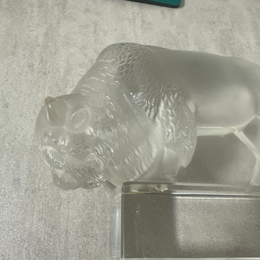 LALIQUE ルネ・ラリック バイソン 彫像 ペーパーウエイト 置物