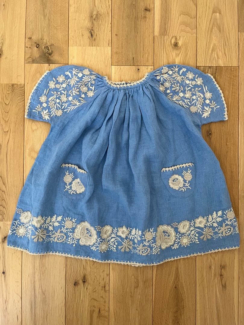 ワンピース Apolina Kids Fay Dress Cornflower 3-5y Apolina（アポリナ）2026SS GIGI MIDI DRESS - blush - キッズ