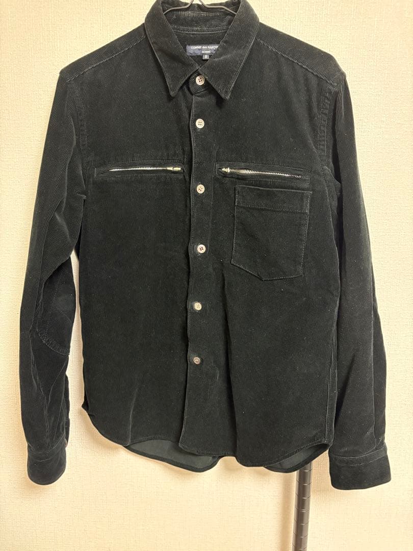 COMME des GARCONS HOMME コーデュロイシャツ S ブラック コムデギャルソンオムCOMME des GARCONS HOMME コットンコーデュロイ