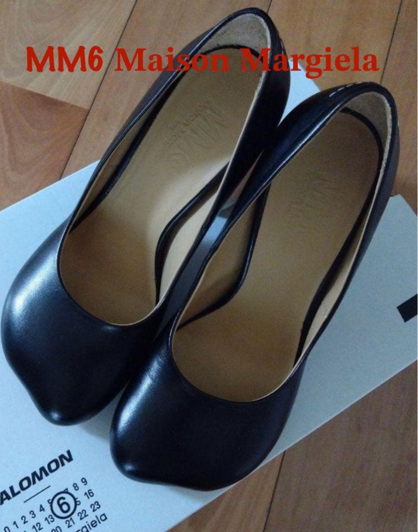★MM6 Maison Margiela ★ブラック マルジェラ　パンプスお洒落 アウトレット】【ラスト1点】MM6 Maison Margiela エムエム 6 メゾン