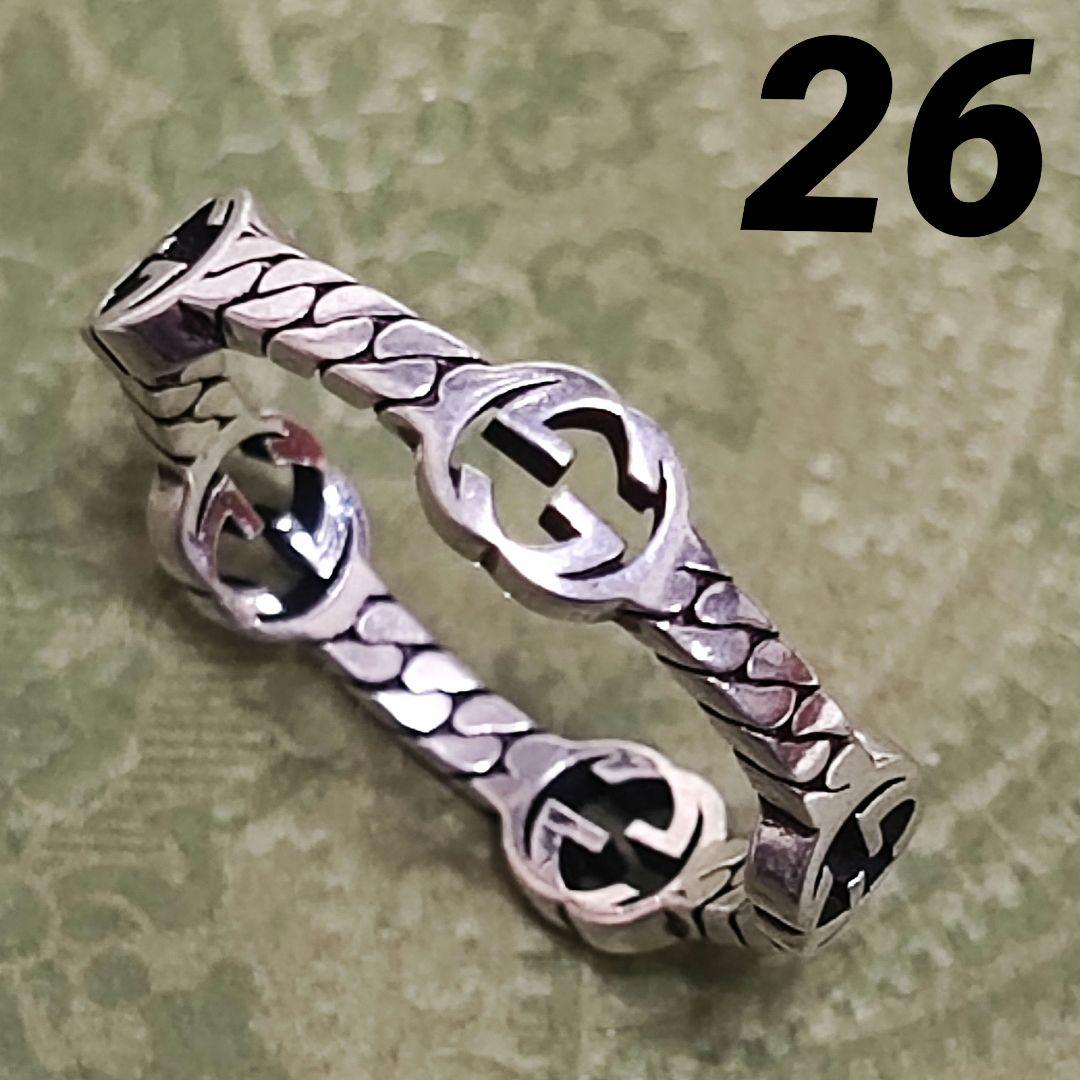 専用　新品 グッチ インターロッキングG チェーンリング 希少サイズ 26号 GUCCI（グッチ） リング インターロッキング Gリング 指輪 メンズ