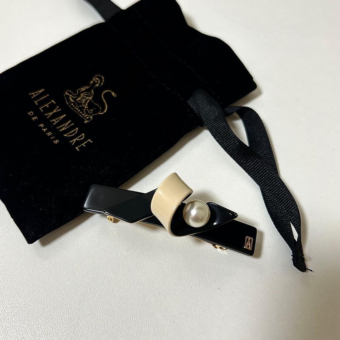 Alexandre de Paris バレッタブラック バレッタ (8 cm)｜ALEXANDRE DE PARIS（アレクサンドル ドゥ パリ）