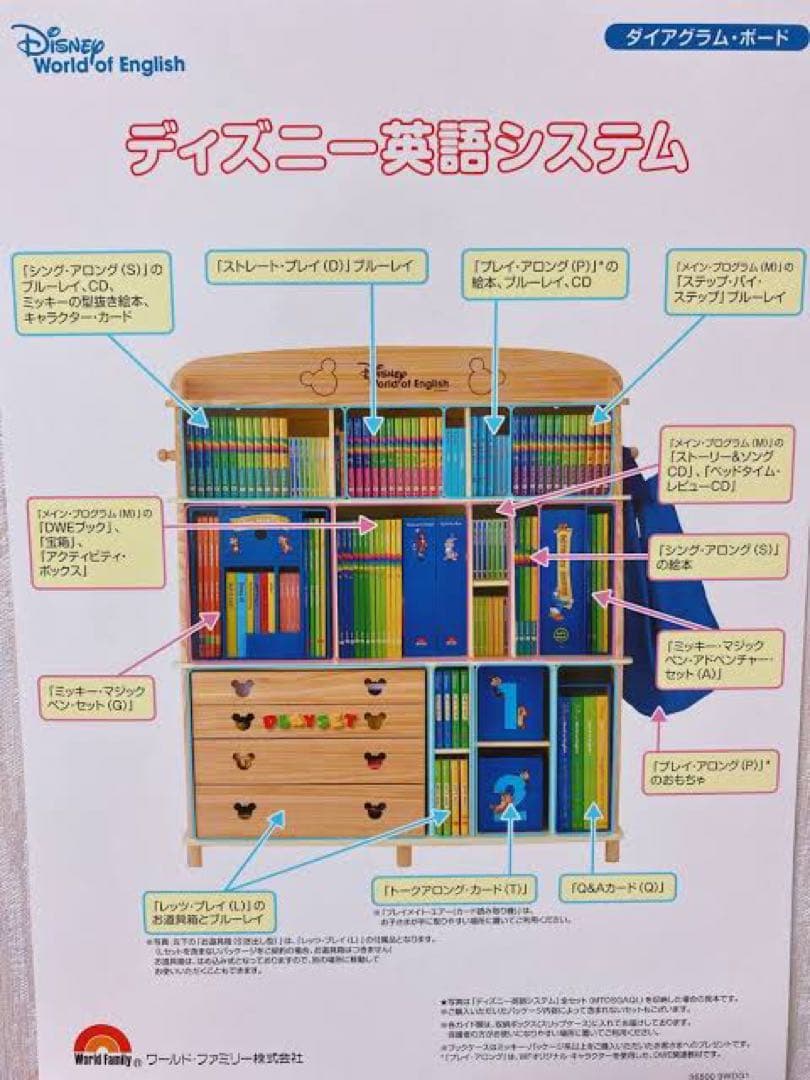 新品未使用】DWE ディズニー英語システム 本棚 - メルカリ