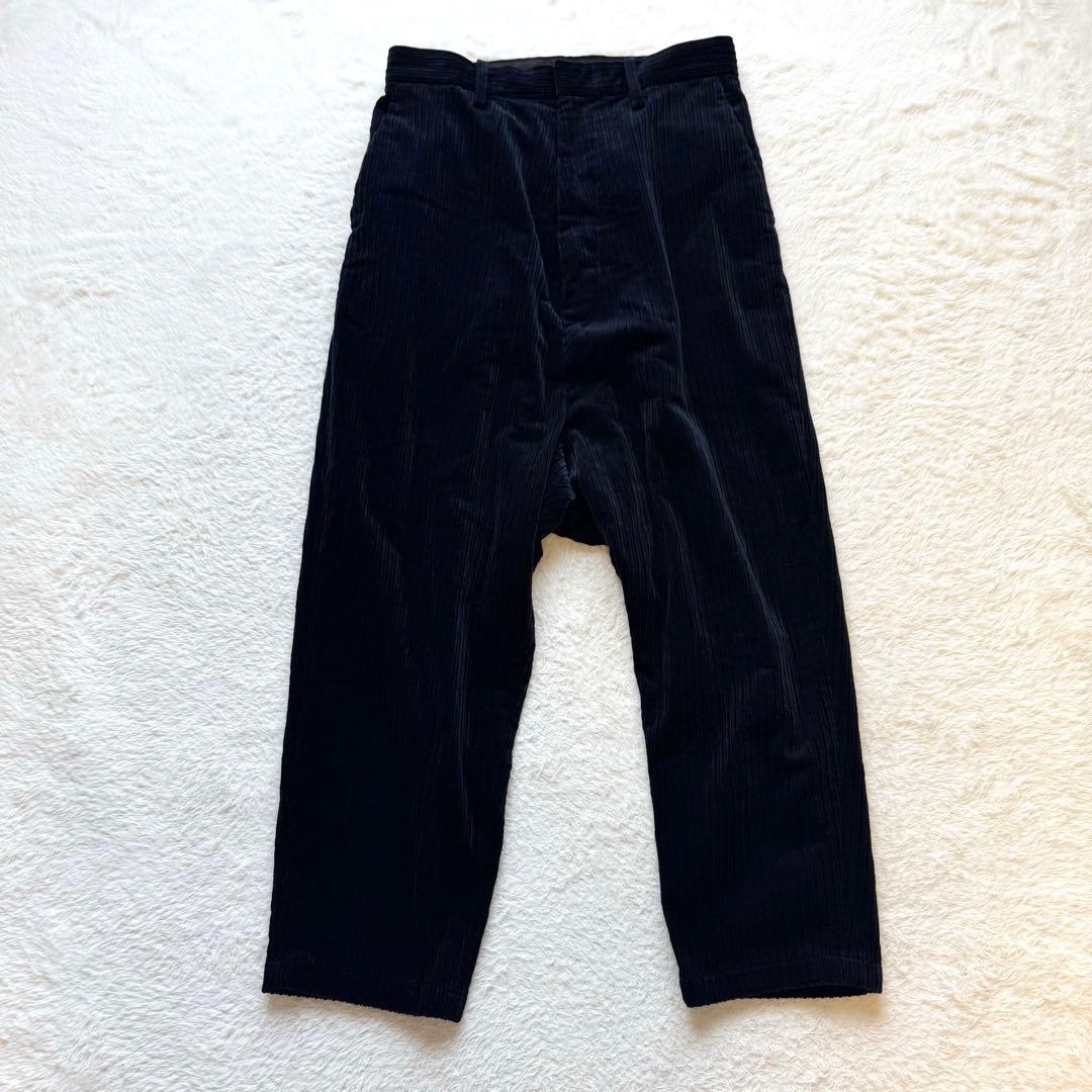 美品】Y'sワイズ コーデュロイサルエルパンツ ネイビー ヨウジヤマモト