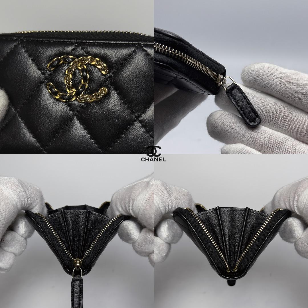 正規品 限定 CHANEL19 CCマーク ココマーク ジップコインパース