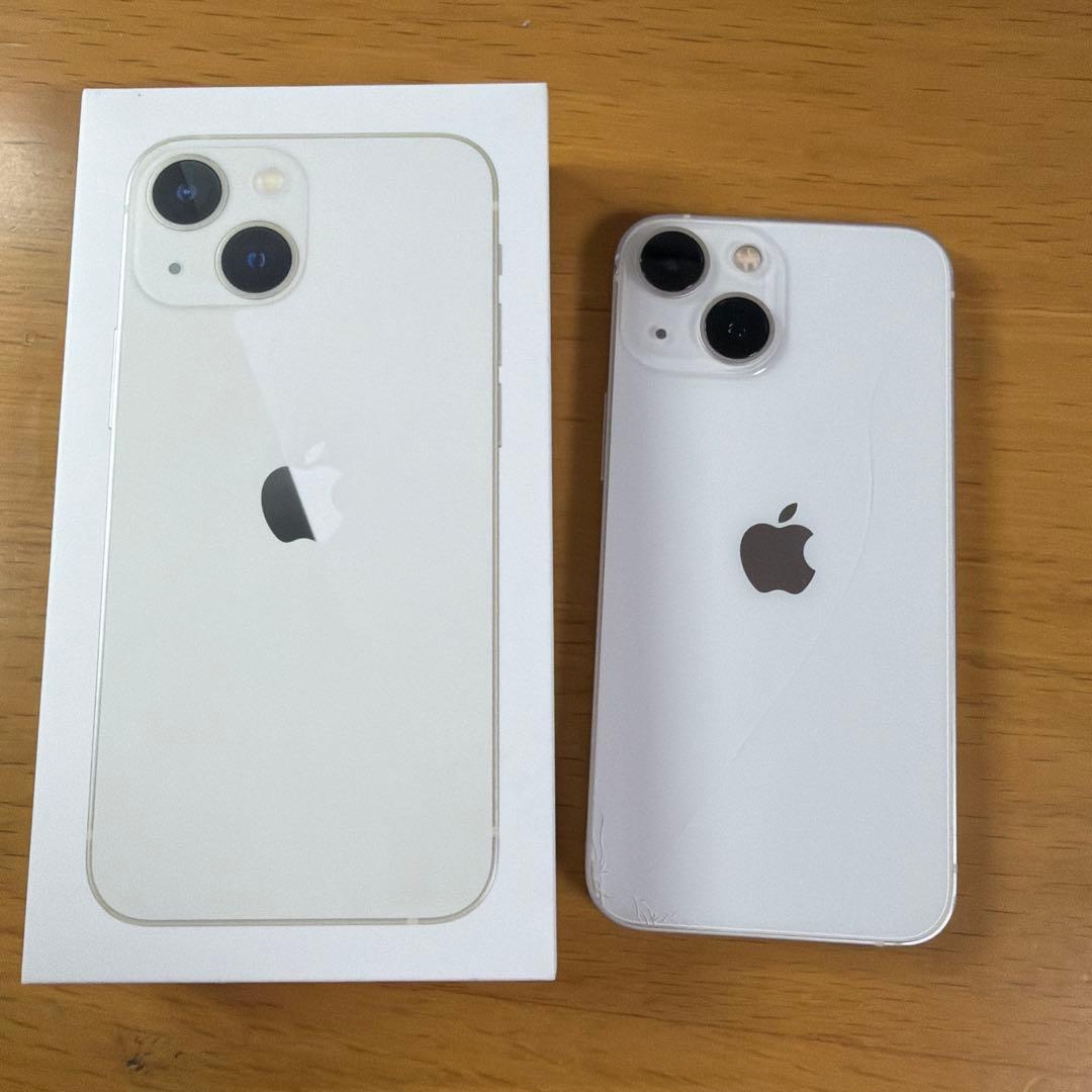 Apple iPhone 13mini ホワイト 本体 箱付き - メルカリ