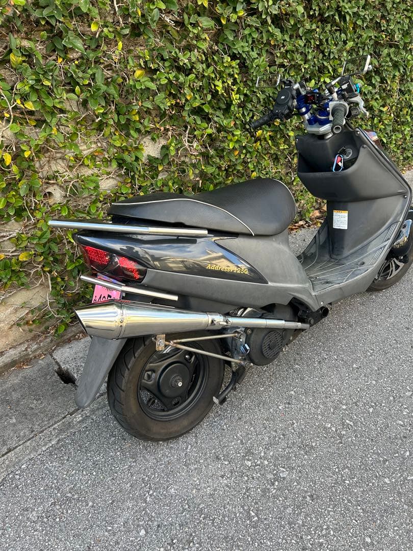 沖縄から一点物アドレスV125レーシングマフラー風ストレート