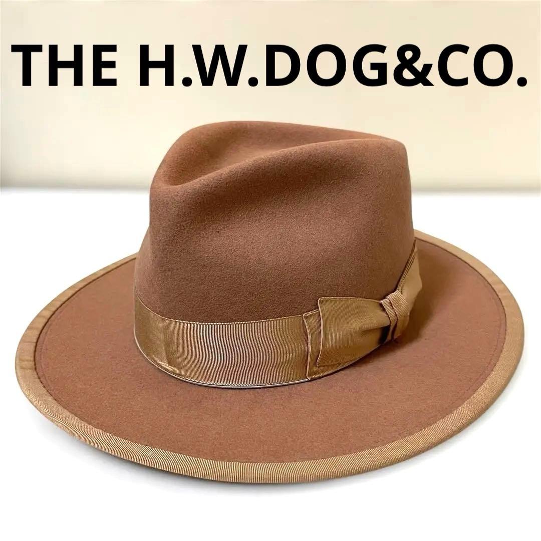 THE H.W.DOG&CO. ブラウン ウールフェルトハット リボン 34 - メルカリ