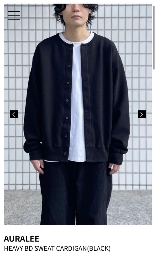 24SS AURALEE HEAVY BD SWEAT CARDIGAN - メルカリ
