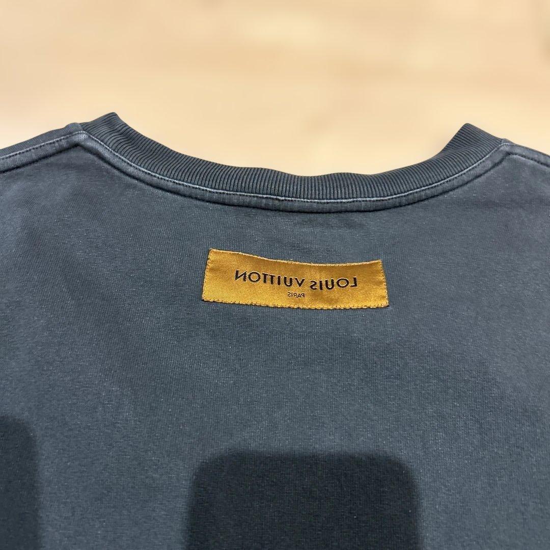 ヴィトンインサイドアウトロゴタグTシャツステープル反転ダメージ