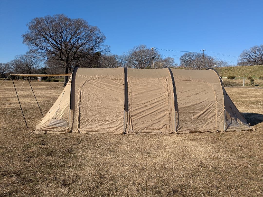 DOD　カマボコテント3M　T5-689-TN　おまけキャノピーポール付き カマボコテント3M（タン） T5-689-TN - DOD（ディーオーディー）【公式