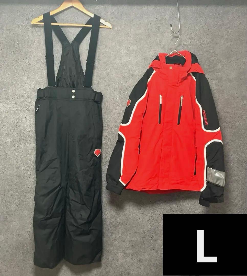 DESCENTE スキー　ウェア　セットアップ　メンズL 赤 DESCENTE（デサント） 【エントリーでP最大17倍！1日まで】スキー