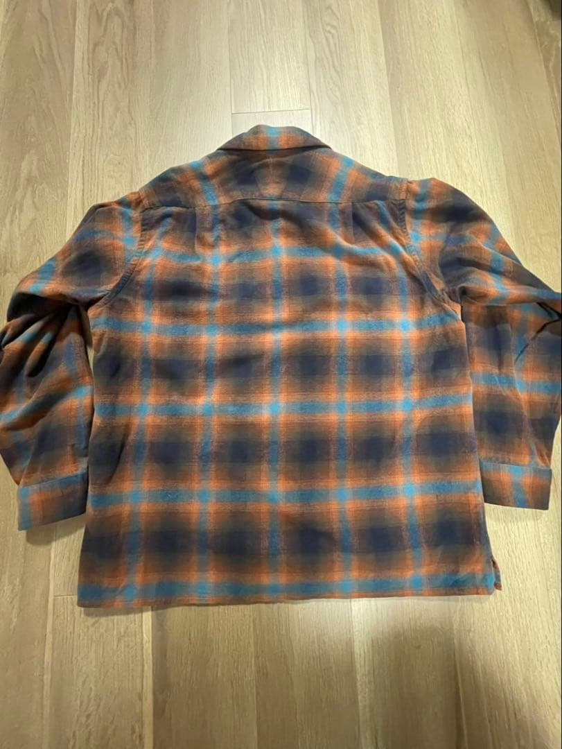Pendleton オレンジネイビー ボードシャツ L - メルカリ