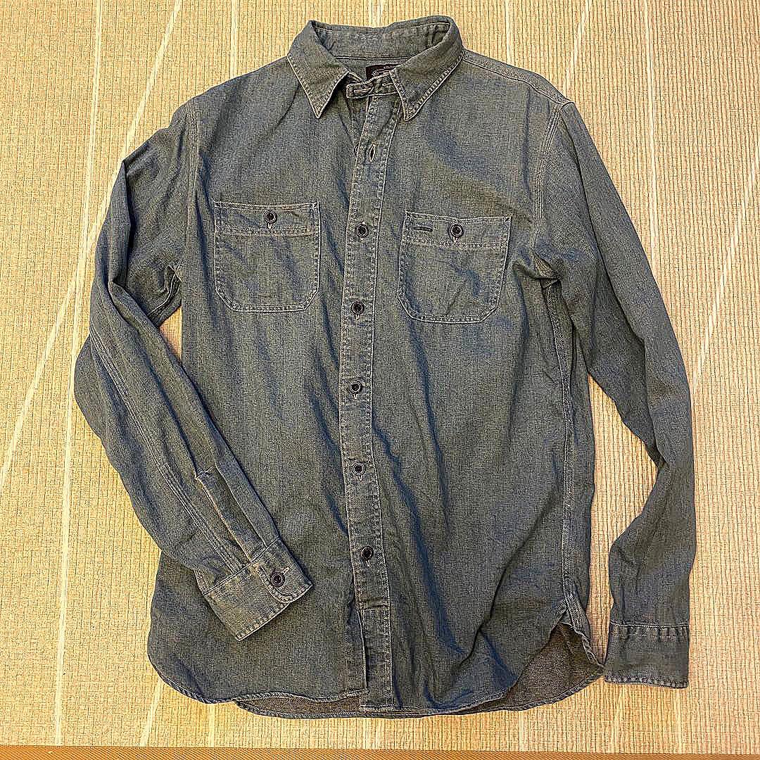 【名作】RRLハドソン シャンブレー ワーク シャツ インディゴ XS RRL☆インディゴ シャンブレー☆ワークシャツ (RRL/シャツ) 105485699