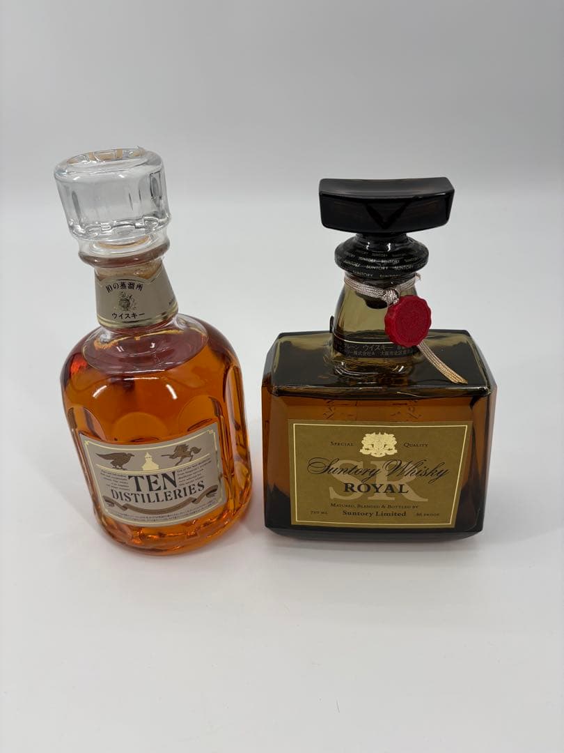 サントリー ウイスキー ローヤル＆TEN DISTILLERIES 未開栓 古酒 東京都内発送限定＞古酒 サントリー ウイスキー 角瓶 中之島 未開栓