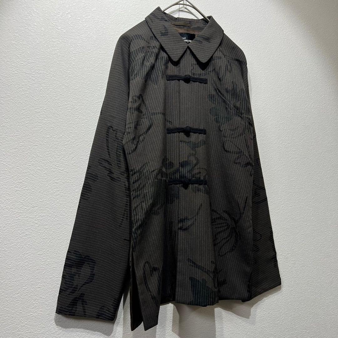 希少 美品 97年製 トリココムデギャルソン 上質 チャイナシャツ
