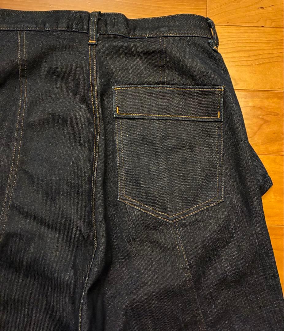 Zucca ズッカ 日本製 変形デニム サルエルパンツ ダークインディゴ S