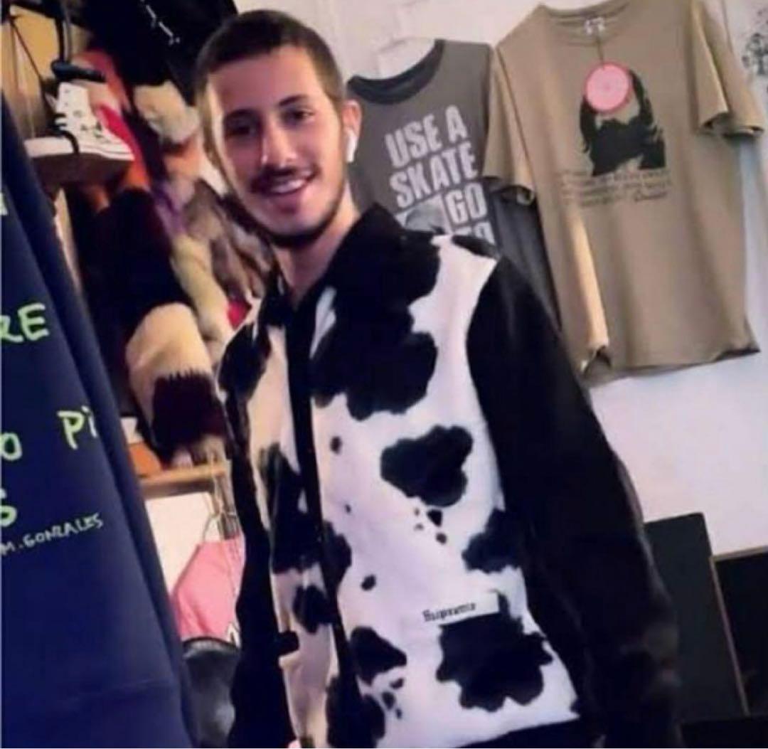 supreme cow print cardigan L 黒 シュプリーム - メルカリ