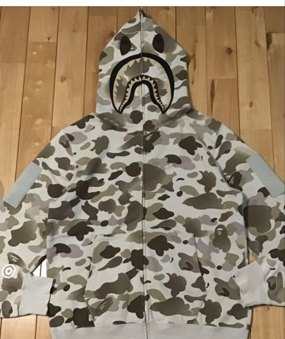 BAPEグラデーションカモ シャーク パーカー a bathing ape グラデーションカモ シャーク パーカー Sサイズ shark full zip hoodie