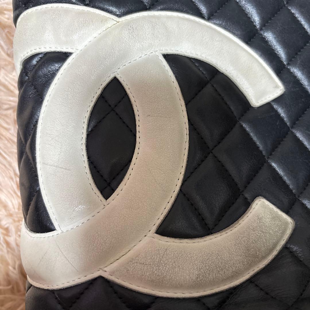 CHANEL カンボンラインブラック トートバッグ キルティング - メルカリ
