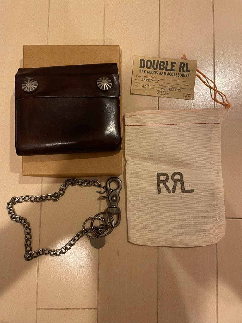 RRL ダブルアールエル 折り財布 コンチョ ウォレットチェーン - メルカリ