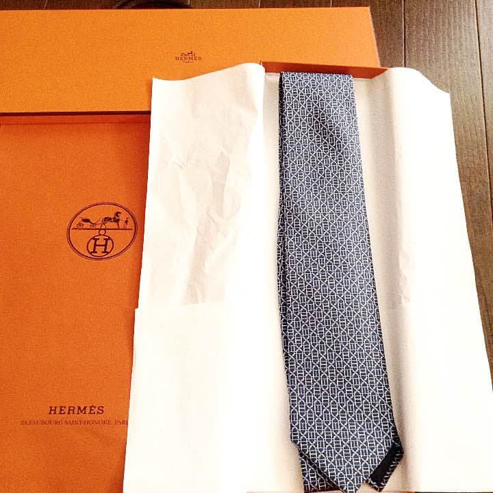 エルメス ブルー系ネクタイ 専用箱&袋付き 楽天市場】【新品】エルメス HERMES ネクタイ H織りタイ 8 cm