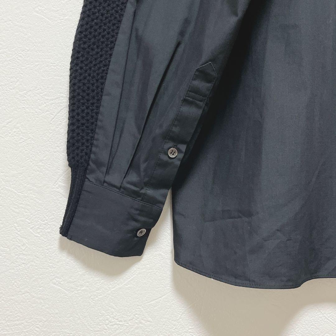 sacai サカイ】異素材ドッキングカーディガン/良品/ハイブリッド