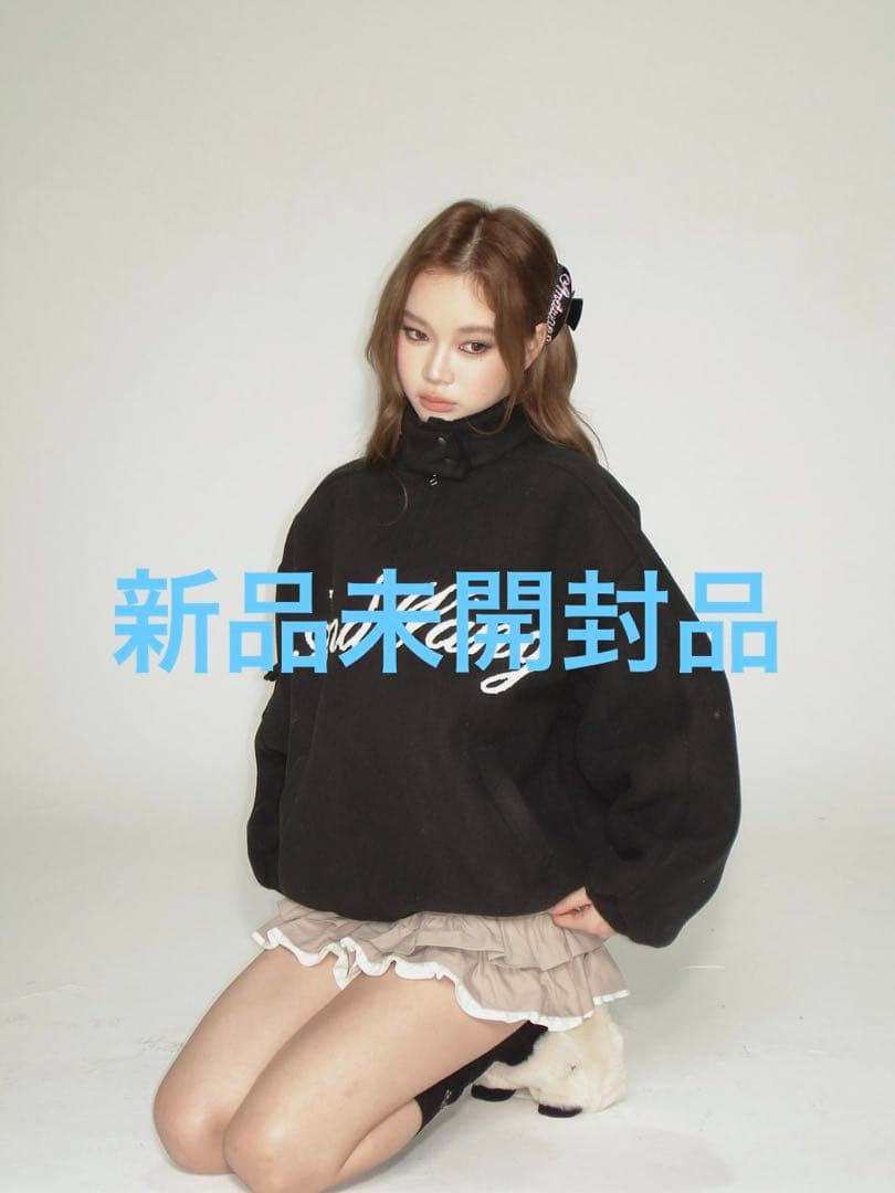 トップス andwang Fluffy fleece set black ANRABESS Sweatshirt for Women Zip Up Hoodies Cropped Pullover