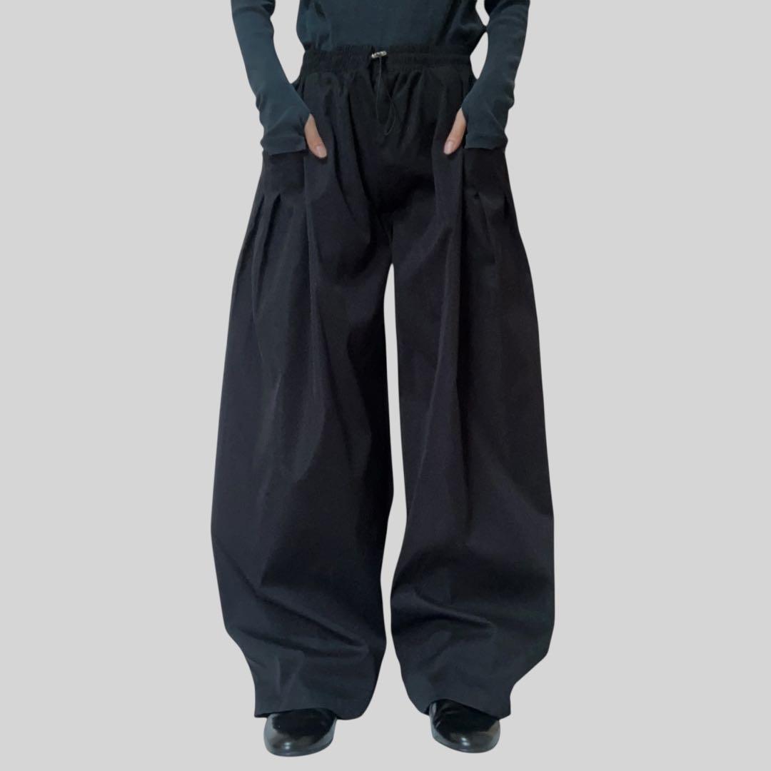 STRAP BALLOON SLACKS 3124P ストラップスラックス Grain wide balloon slacks / グレインワイドバルーンスラックス