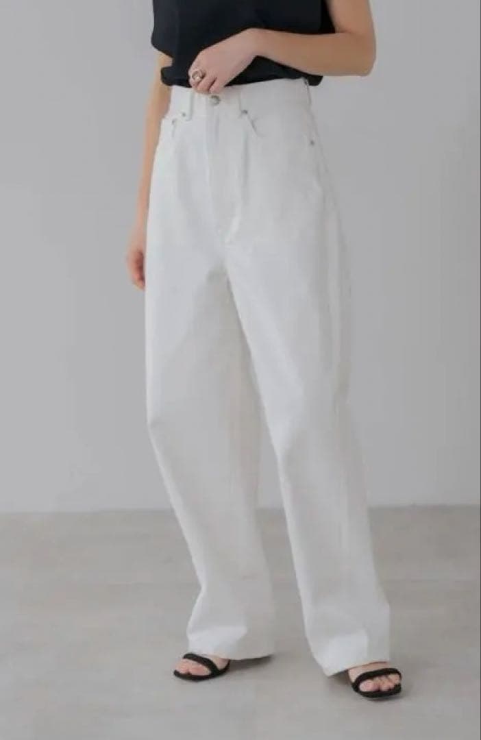 regleam カーブワイドデニム ホワイト カーブワイドデニム｜CURVE WIDE DENIMの通販｜regleam
