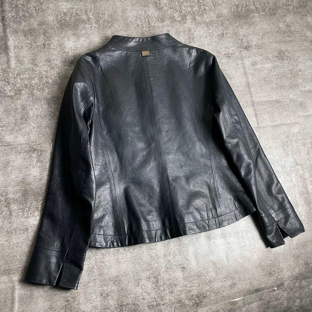 パラスパレス ラムレザー ノーカラー ジャケット - メルカリ