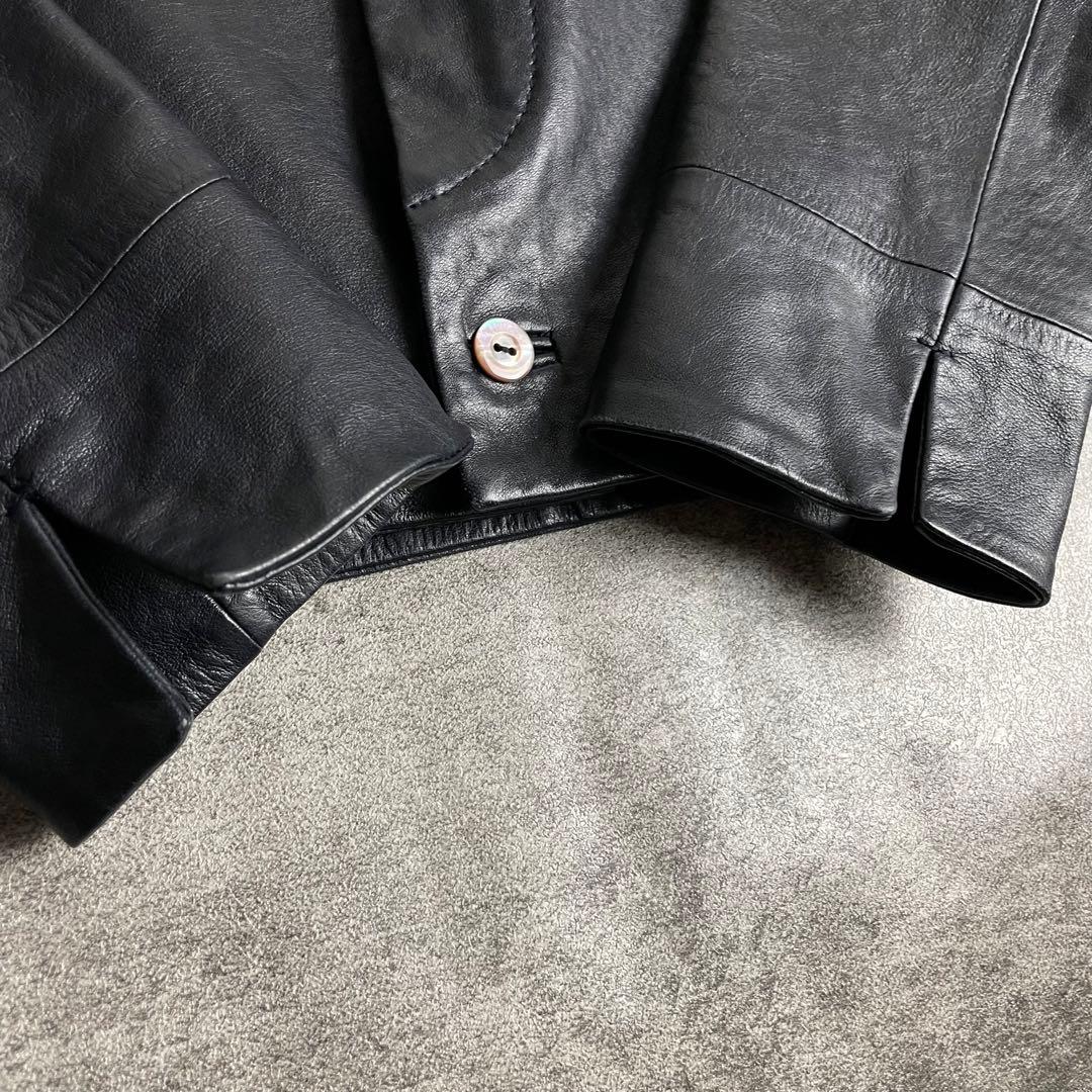 パラスパレス ラムレザー ノーカラー ジャケット - メルカリ