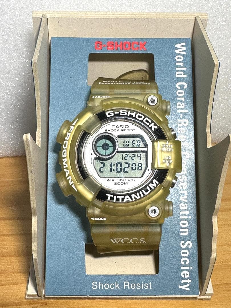 G-SHOCK FROGMAN DW‑8201WC‑7T W.C.C.S. DW-8201WC-7T W.C.C.S. フロッグマン 白ロゴ トリプルマンタEL – G-BRIDGES