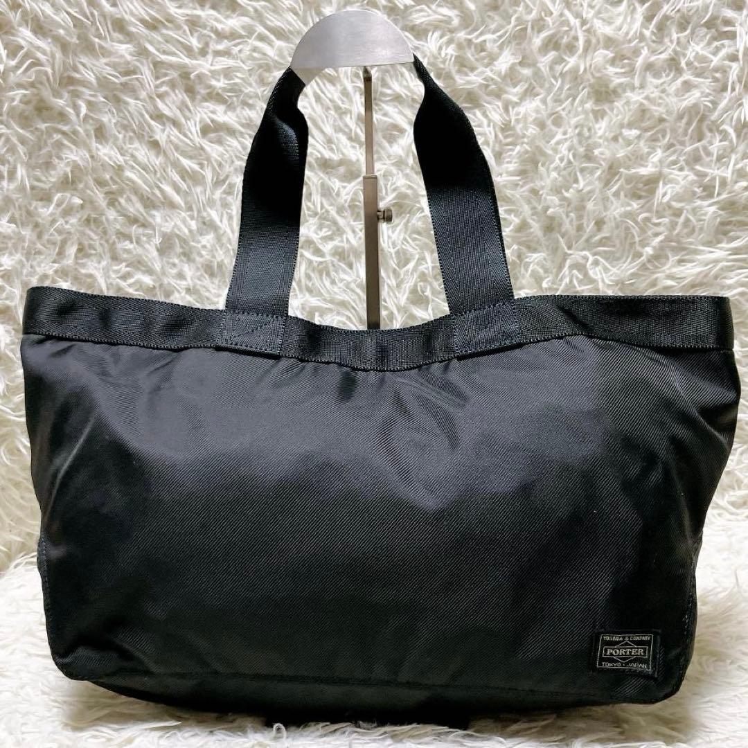 廃盤希少品】PORTER トートバッグ ラウンド ブラック A4 肩掛け 美品