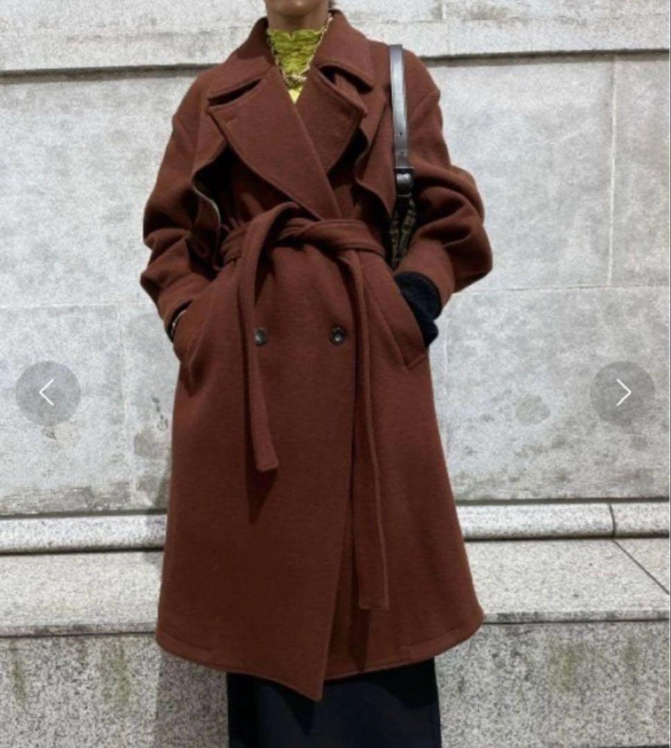Ameri VINTAGE TRENCH LIKE MIDI COATブラウン Ameri（アメリ）の「TRENCH LIKE MIDI COAT（その他アウター）」 - WEAR