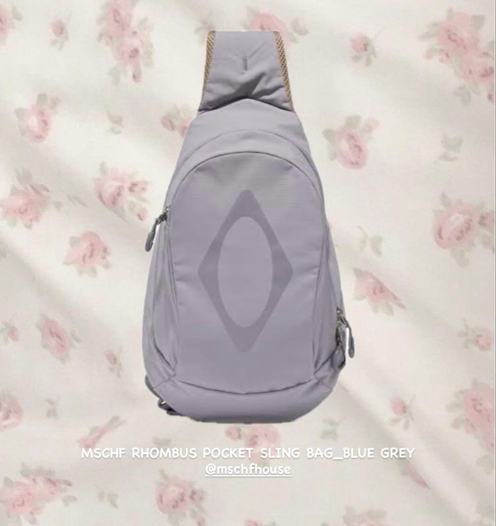MSCHF RHOMBUS POCKET SLING BAG_BLUE GREY
