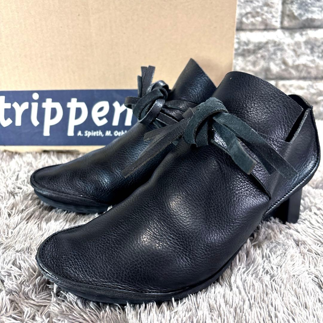 極美品❣️trippen トリッペン KATLA ブーツ レザー 黒 箱付属✨ trippen（トリッペン） カウレザー ミドル ブーツ mid-boot-sat