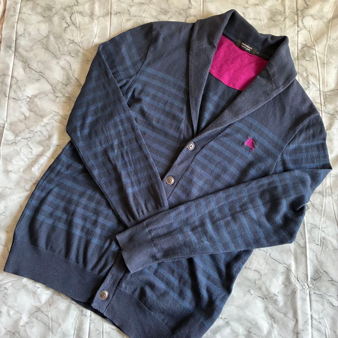 BURBERRY BLACK LABEL 】カーディガン サイズ2 ネイビー - メルカリ